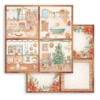 SBB950 Stamperia 12x12 Paper SET All Around Christmas Cards