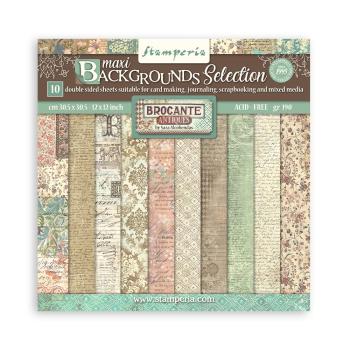 SBBL151 Stamperia Brocante Antiques12x12 Paper Pad Backgrounds