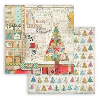 Stamperia 8x8 Paper Pad Christmas Patchwork #SBBS40_eingestellt