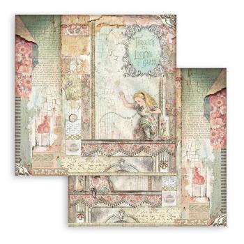 Stamperia 12x12 Paper Pad Alice Through the Looking Glass #SBBXL12