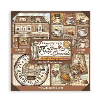 SBBXLB13 Stamperia Coffee and Chocolate 12x12 MAXI Paper Pad