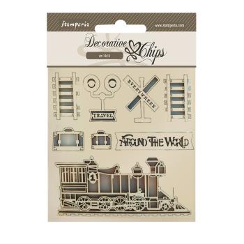 SCB171 * Stamperia Chips Around the World Train
