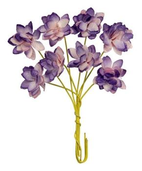 Handmade Mulberry Chrysanthemum Violet Tones