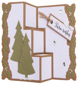 SL Cutting Die Christmas Card Shape Mini Holly Essentials nr.72