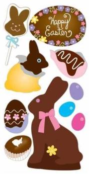 SandyLion Dimensional Stickers Easter Chocolate