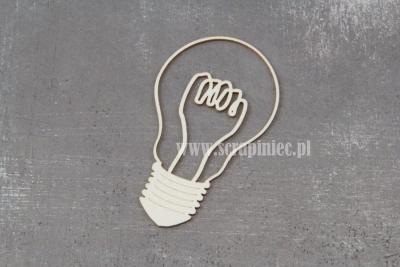 Scrapiniec Chipboard Light Bulb #2476
