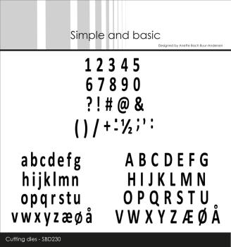 Simple and Basic MINI Alphabet & Numbers Cutting Dies SBD230