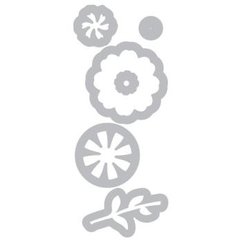 SALE Sizzix Thinlits 6PK Dies Flower Layers & Stem #660325