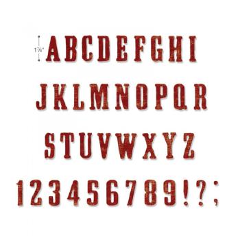 Sizzlits Decorative Strip Alphabet Die Wanted #658554