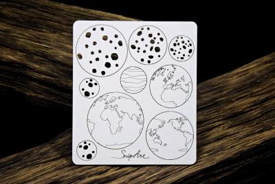 SnipArt Chipboard Reach For The Stars Earth and Moons #24527