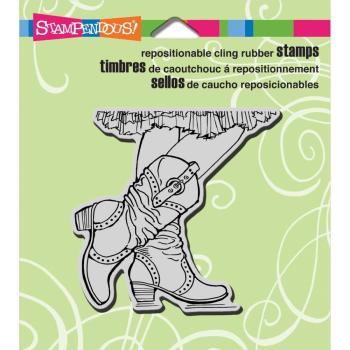 Stampendous Cling Stamp - Cowgirl Boots