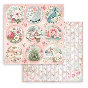 Stamperia 12x12 Paper Set Sweet Winter Rounds #SBB896