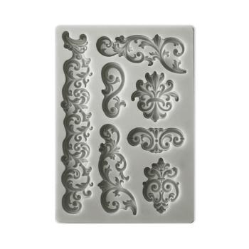 Stamperia Christmas Silicone Mould A6  Borders and laces KACM19