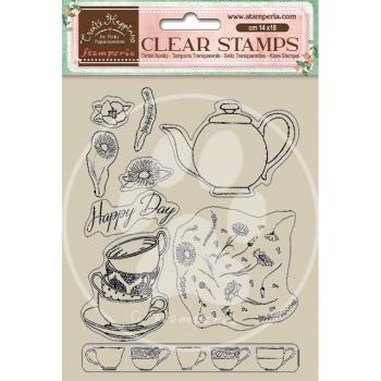 Stamperia Clear Stamp Welcome Home Cups WTK166