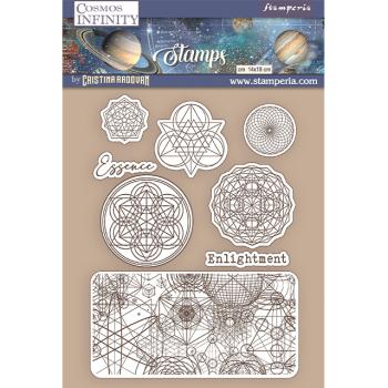 Stamperia Rubber Stamp Cosmos Infinity Symbols WTKCC219