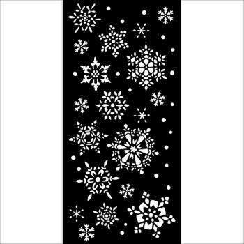 Stamperia Stencil Christmas Snowflakes KSTDL71