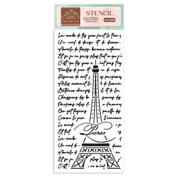 Stamperia Stencil Create Happiness Oh La La Tour Eiffel KSTDL80