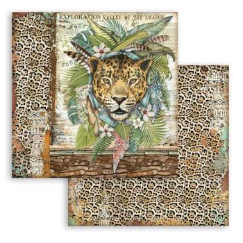 Stamperia 12x12 Paper Amazonia Jaguar #SBB763