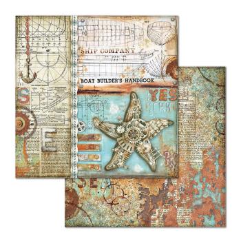 Stamperia 12x12 Paper Pad Mechanical Sea World #SBBL64