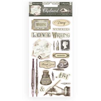 Stamperia Chipboard 15x30cm Calligraphy #14
