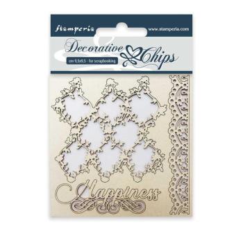SALE Stamperia Decorative Chips Lace and Border #07