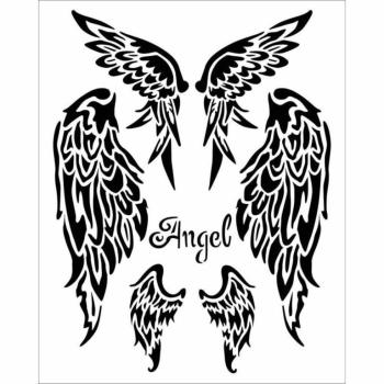 Stamperia Media Stencil Wings #36