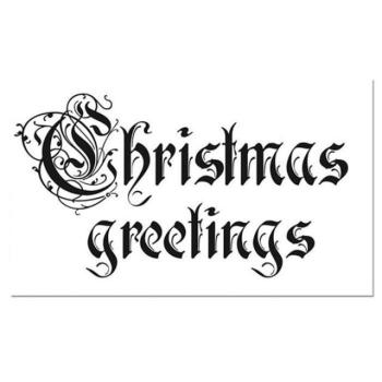 Stamperia Rubber Stamp Christmas Greetings #WTKCC31