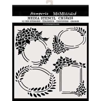 Stamperia Stencil Hortensia Labels #45