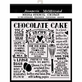 Stamperia Stencil Sweety Chocolate Cake #59