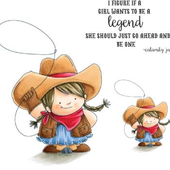 Stamping Bella Cling Stamp Cowgirl Squidgy #EB475