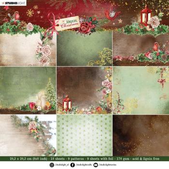 Studio Light 8x8 Paper Pad Magical Christmas Backgrounds #103