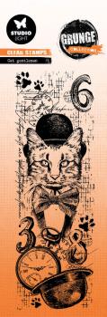 Studio Light Cat Gentleman Grunge Stamps #511