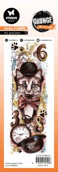 Studio Light Cat Gentleman Grunge Stamps #511