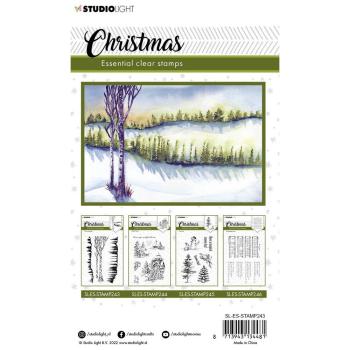 Studio Light Clear Stamp Christmas Tree Landscape Essential #243