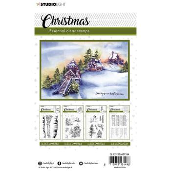 Studio Light Clear Stamp Christmas Winter Houses Essential #244