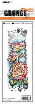 Studio Light Clear Stamps Dahlia Flower Love Grunge Collection #103