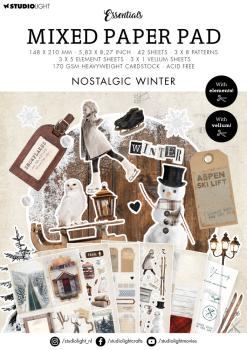 Studio Light Essentials A5 Mixed Paper Pad Nostalgic Winter #28