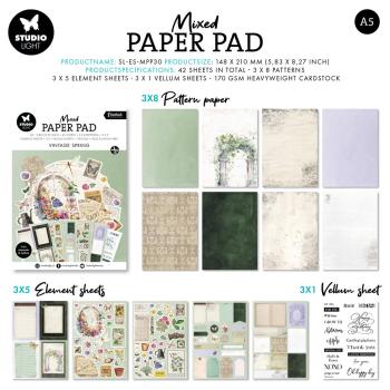 Studio Light Essentials A5 Mixed Paper Pad Vintage Spring #30