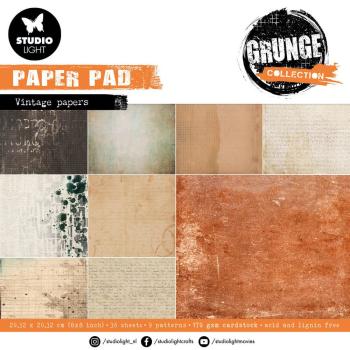 Studio Light Vintage Papers 8x8 Grunge Paper Pad #109