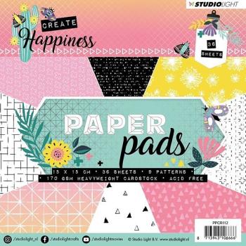 Studio Light 6x6 Inch Paper Pad Create Happiness #112