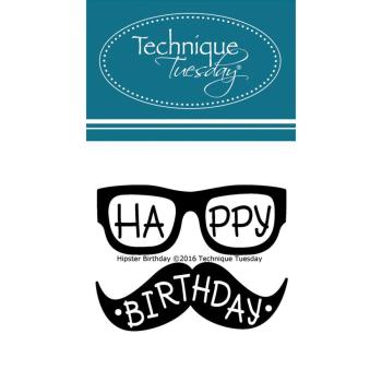 Technique Tuesday Clear Stamps Hipster Birthday #HIPST