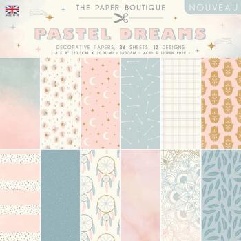 The Paper Boutique 8x8 Decorative Papers Pad Pastel Dreams #1512