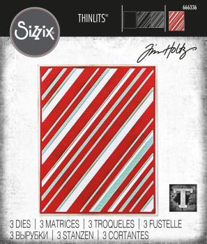 Tim Holtz Thinlits 3PK Dies Layered Stripes #666336