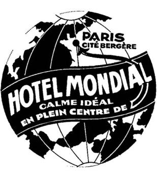Tim Holtz Wood Stamp Hotel Mondial Paris
