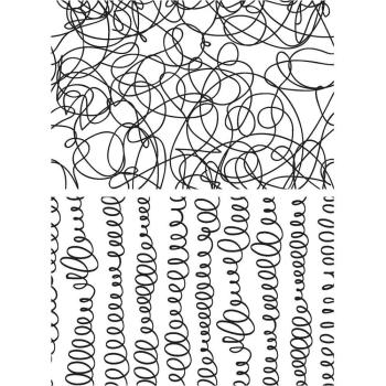 Tim Holtz Cling Rubber Stamp Set Scribbles & Spirals #CMS296