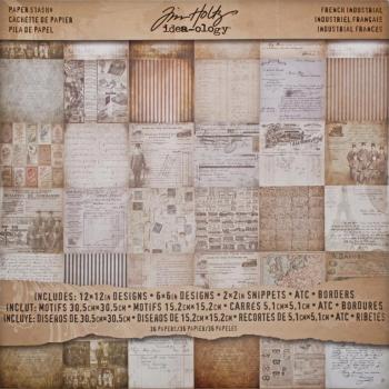 Tim Holtz Idea-Ology 12x12 Paper Stash French Industrial