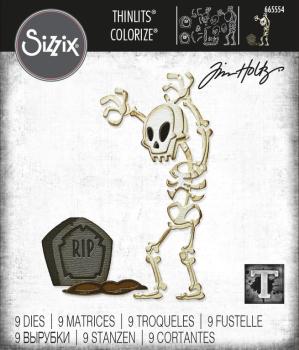 Tim Holtz Thinlits Colorize Dies 9Pk Mr. Bones #665554