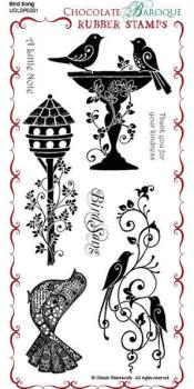 SALE Bird Song Unmounted Rubber Stamp Sheet - DL