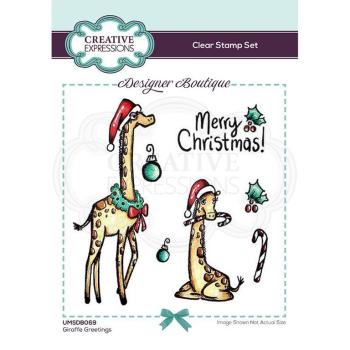 Creative Expressions Clear Stamps Giraffe Greetings #069