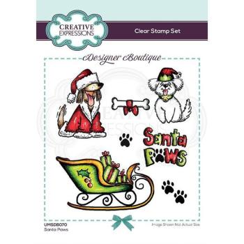 Creative Expressions Clear Stamps Santa Paws #070